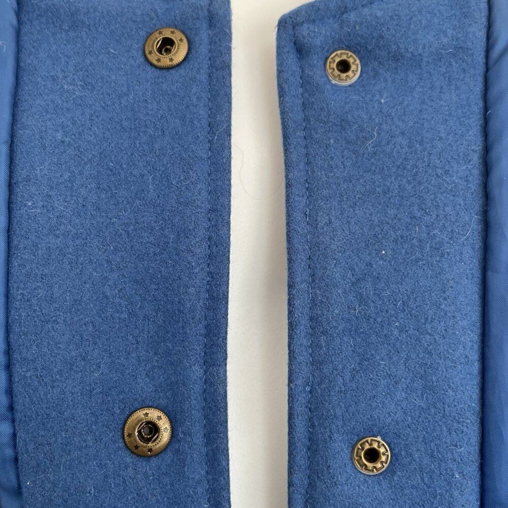Duke Blue Devils Varsity Wool Blend Jacket L Blue Steve and Barrys Distressed - Picture 8 of 16
